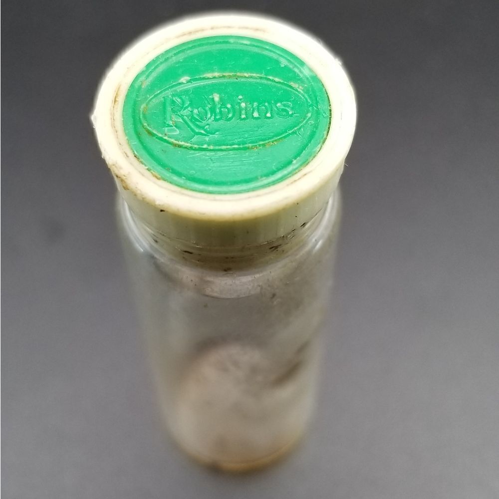 Antique small sewing jar for spare beads and string MISC